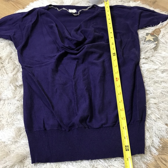 Converse One Star Purple Short Sleeve Batwing Top - Picture 4 of 8